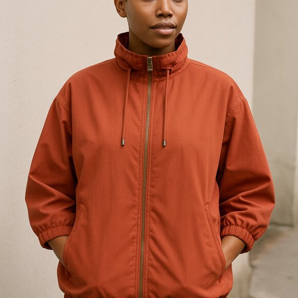 Emilie Louis size 9 rust thin jacket with sinched waist - Picture 1 of 8